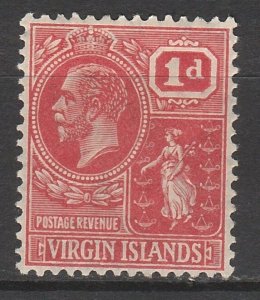 BRITISH VIRGIN ISLANDS 1922 KGV BADGE 1D