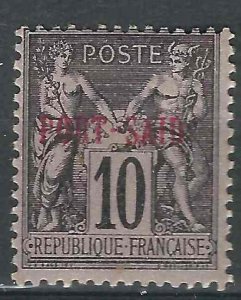 France Off Egypt Pt Said 6a Yv 8 Type II MLH F/VF 1899 SCV $72.50