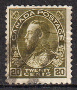 Canada - King George V 20 Cent (Admiral Issue) - VG Condition # 119 Used