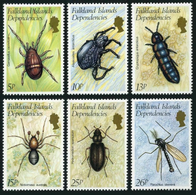 Falkland Depend 1L66-1L71,MNH.Michel 106-111. Insects,1982.