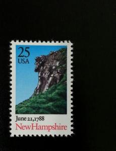 1988 25c New Hampshire, Old Man of the Mountain Scott 2344 Mint F/VF NH