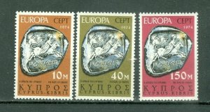 CYPRUS  1974 EUROPA #416-418 SET MNH...$3.95