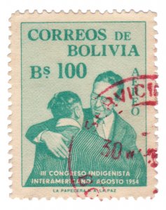 BOLIVIA YEAR 1954. STAMP . SCOTT # C180. USED. # 2