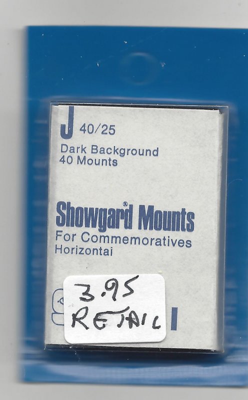 SHOWGARD MOUNT J,  40 MM X 25 MM, NEW & UNOPENED, RETAIL $3.95