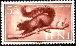 Red Squirrel, INFI stamp B23 Mint