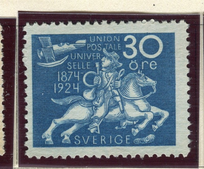 SWEDEN; 1924 early UPU Congress issue fine Mint hinged 30ore. value