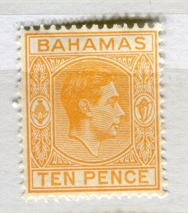 BAHAMAS; 1938 early GVI issue fine Mint hinged Shade of 10d. value