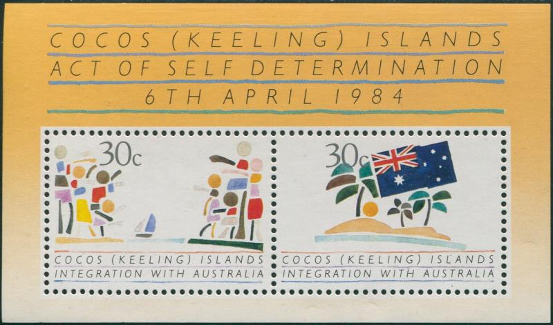 Cocos Islands 1984 SG125 Integration MS MNH