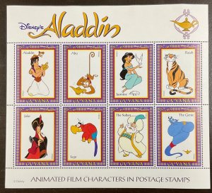 Guyana 2758 Disney Aladdin Animated Film Character Sheet 6 1/2x6 inches  1993