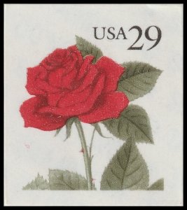 US 2490 Red Rose 29c single MNH 1993