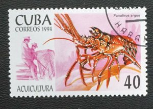 CUBA Sc# 3575 MARINE LIFE fish ocean sea 40c 1994  used / cto