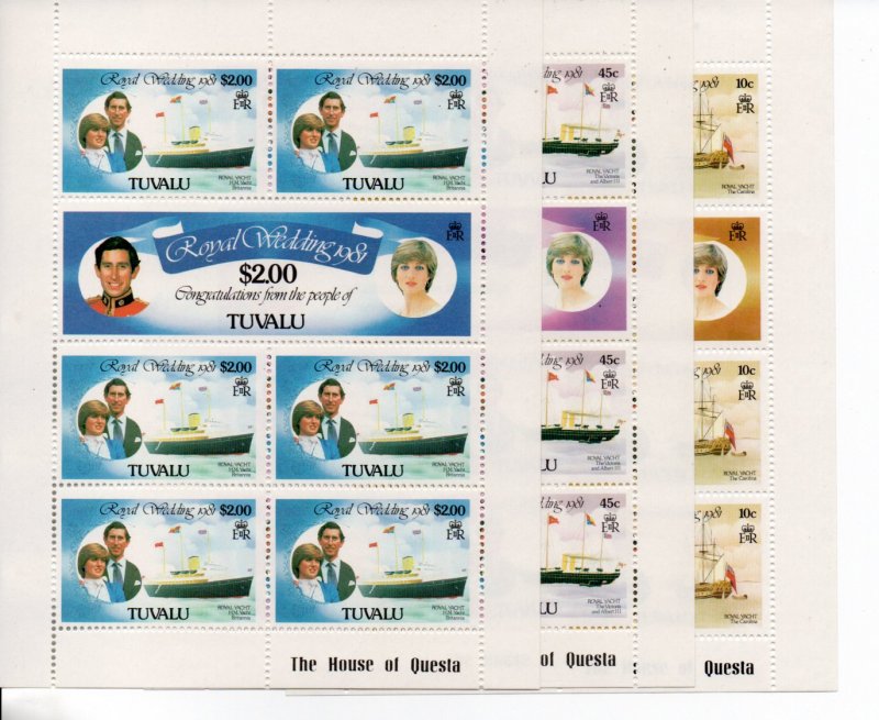 Tuvalu 157-162 sheetlets MNH .