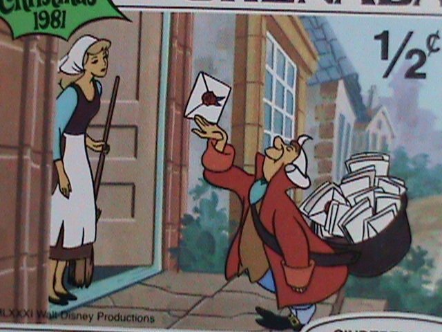 ​DISNEY-GRENADA STAMP-1981 DISNEY-CHRISTMAS-CINDERELLA -STAMP SET VERY FINE