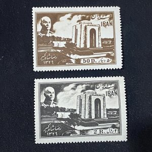 IRAN 1950 Middle East Stamps MAUSOLEUM OF REZA SHAH MINT HINGED Scott 933-934