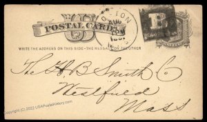 USA 1800s Boston Mass Negative Letter B Fancy Cancel Cover 94978