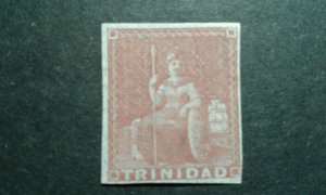 Trinidad #1a mint hinged brown red e206 10088