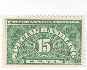 Scott # QE2 - 15c Yellow Green - Special Handling Stamps - MH