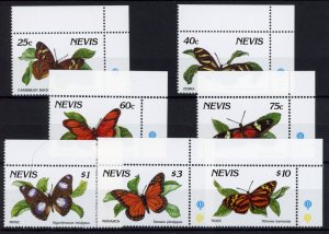 [Hip1807] Nevis : Butterflies Good set very fine MNH stamps