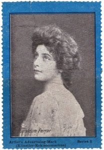 Vintage Germany Poster Stamp Geraldine Farrar Opera Singer And Early Silent Film