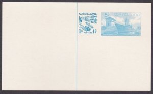 CANAL ZONE Postal Stationery : postcard 5c + 1c unused.....................a2503