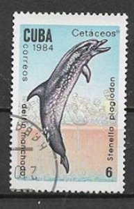 CUBA Sc# 2680  MARINE MAMMALS ocean sea life 6c  1984  used cto