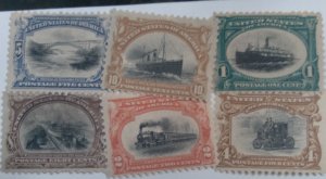 1901 PAN AMERICAN MNH Set Scot #s 294 - 299  Quality Nice Used Stamp CollectionC