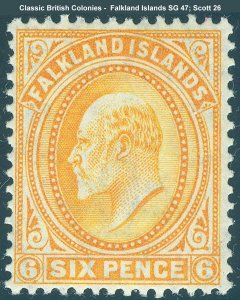Falkland Islands Scott 26, SG 47 - LH