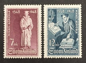 Finland 1948 #276-7, Finnish Translation of New Testament, Unused/MH.