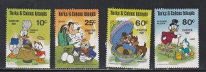 Turks & Caicos # 476-479, Disney - Characters & Easter, Mint NH, 1/2 Cat.