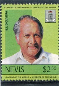 Nevis 1984 BASIL OLIVEIRA Int. Cricketer Single Perforated Mint (NH)