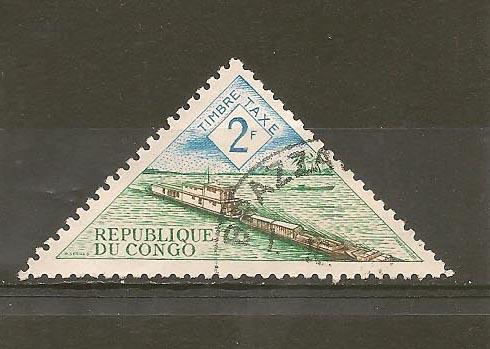 REPUBLIQUE DU CONGO STAMP TIMBRE USED TAXE #FF1