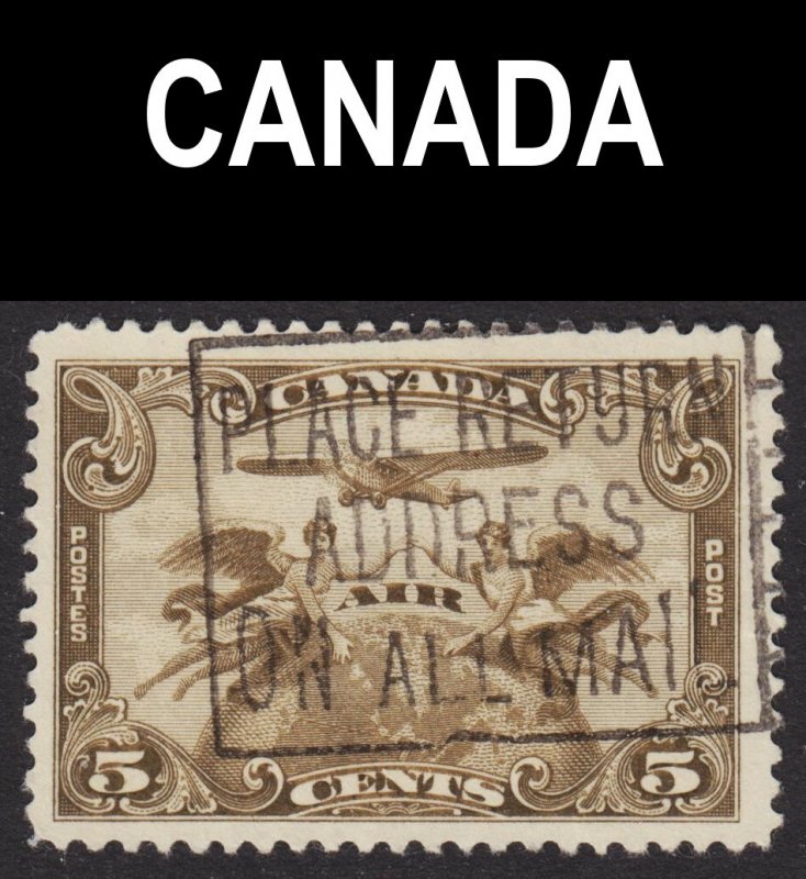 Canada Scott C1 F to VF used. Beautiful promotional SON cancel. Return address.