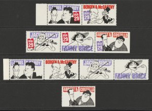 UNITED STATES 1991 Comedians set, error recess violet & scarlet OMITTED. MNH **. 