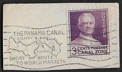 Canal Zone, SC 117, on paper w/ the Panama Canal cancel