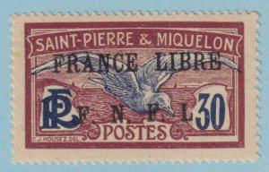 ST PIERRE & MIQUELON 206D  MINT LIGHTLY HINGED OG * NO FAULTS VERY FINE! - JFS