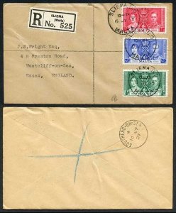 Malta 1937 Coronation on a Cover