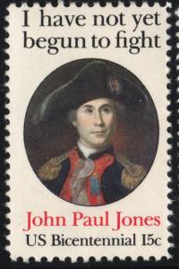 SC#1789 15¢ John Paul Jones Single: Perf 11 x 12 (1979) MNH