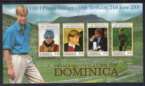 Dominica 2229 Prince William Souvenir Sheet MNH VF