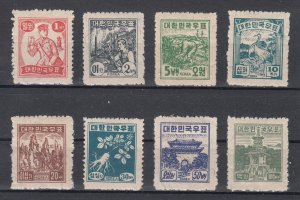 South Korea Scott #98-105 MH