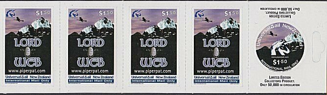 NEW ZEALAND Universal Mail $7.50 International Mail Booklet Lord of the Web.R512