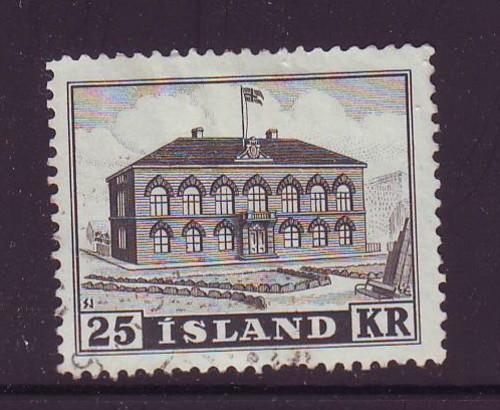 Iceland Sc 273 1952 Parliament Building stamp used