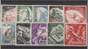 Monaco SC 295-300, C36-39  Mint Never Hinged