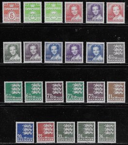 Denmark Scott #'s 793 - 815 MNH