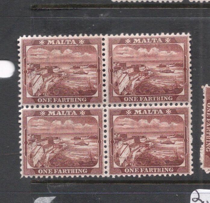 Malta SG 31w Block of Four MNH (4dgs)