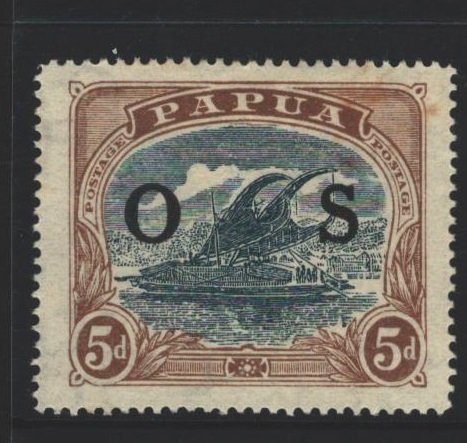 Papua New Guinea Sc#O7 MH - couple of tone spots