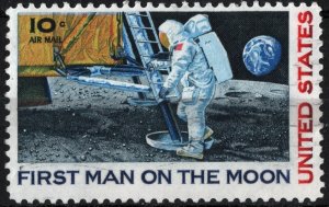 SC#C76 10¢ Moon Landing Issue Single (1969) Used