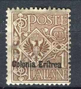 ITALY; ERITREA 1900s early Emmanuel issue fine used 1c. value