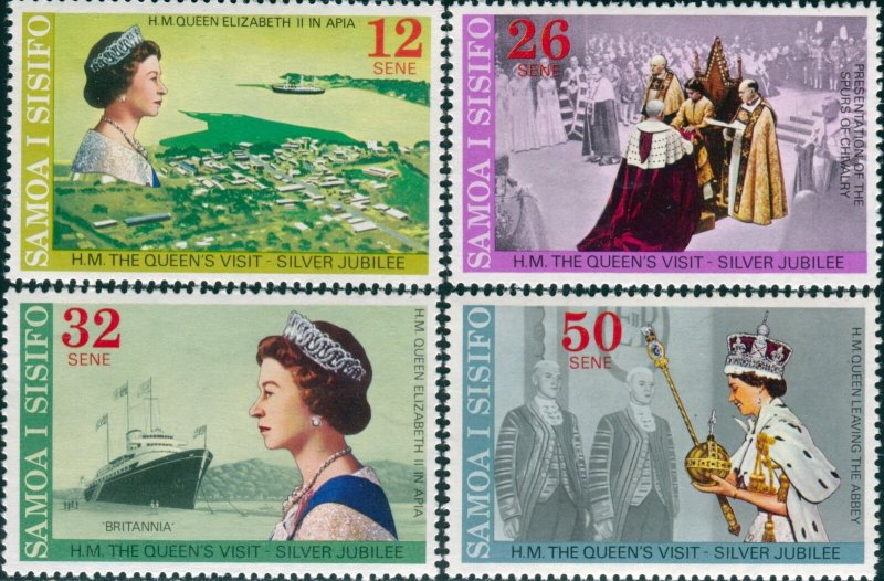 Samoa 1977 SG479-482 Silver Jubilee and Royal Visit set MNH 