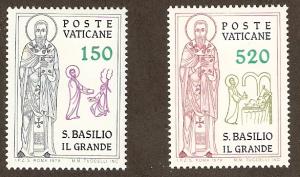 Vatican  Scott # 652-3   Mint never hinged