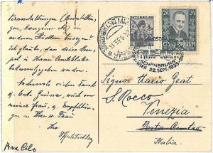 WINDMILLS - POSTAL HISTORY  AUSTRIA : CARD from VIENA to ITALY 1935